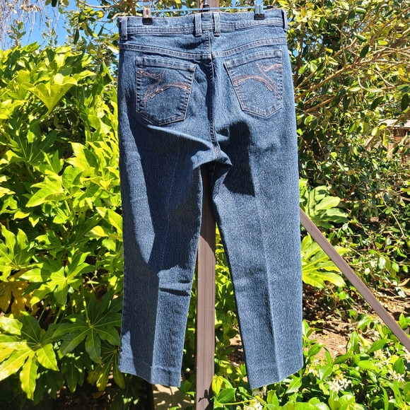 Gloria Vanderbilt Amanda jeans with rhinestones Size 12 - Picture 2 of 11